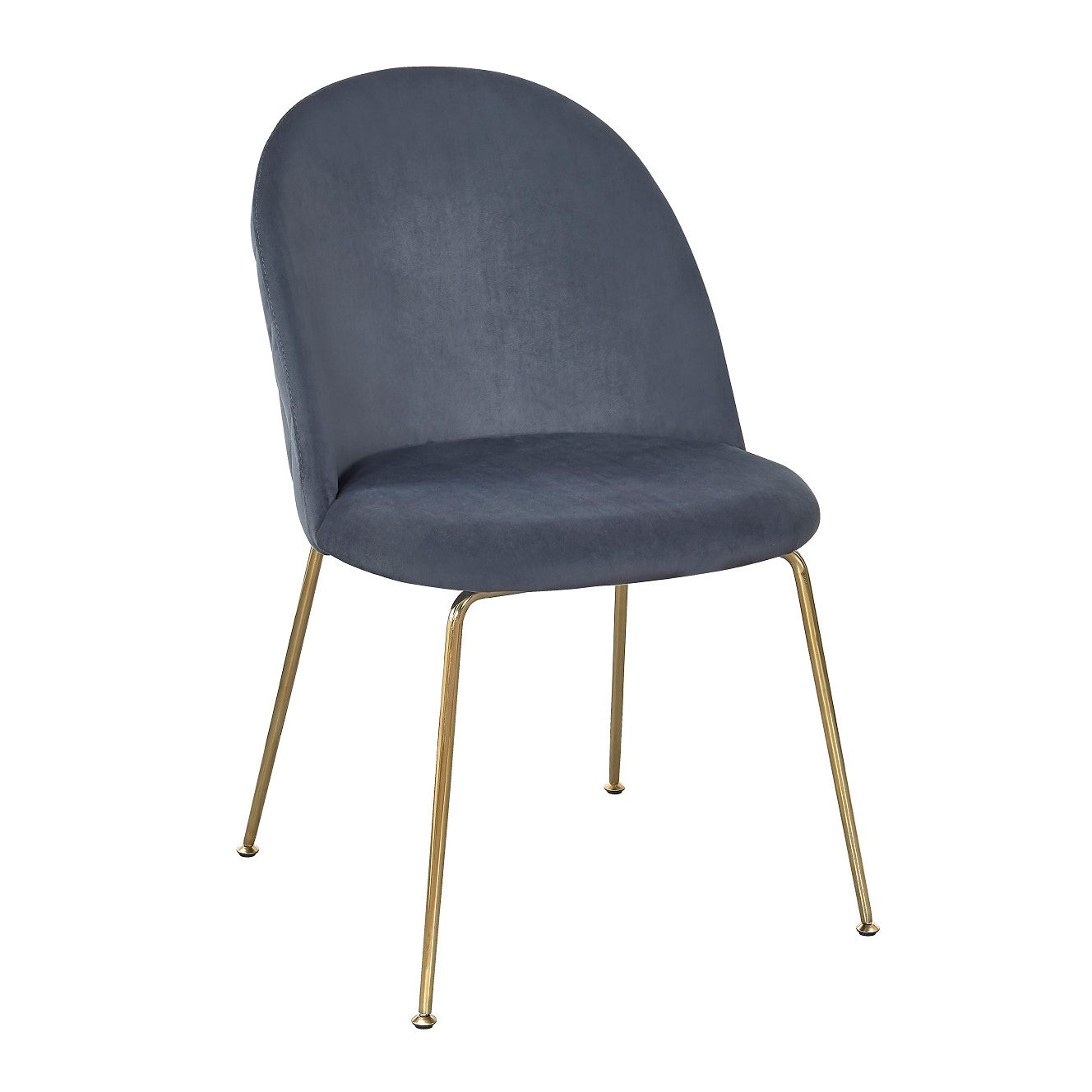 Silla de comedor terciopelo gris  Veza Gdorado - Comprar silla de comedor terciopelo
