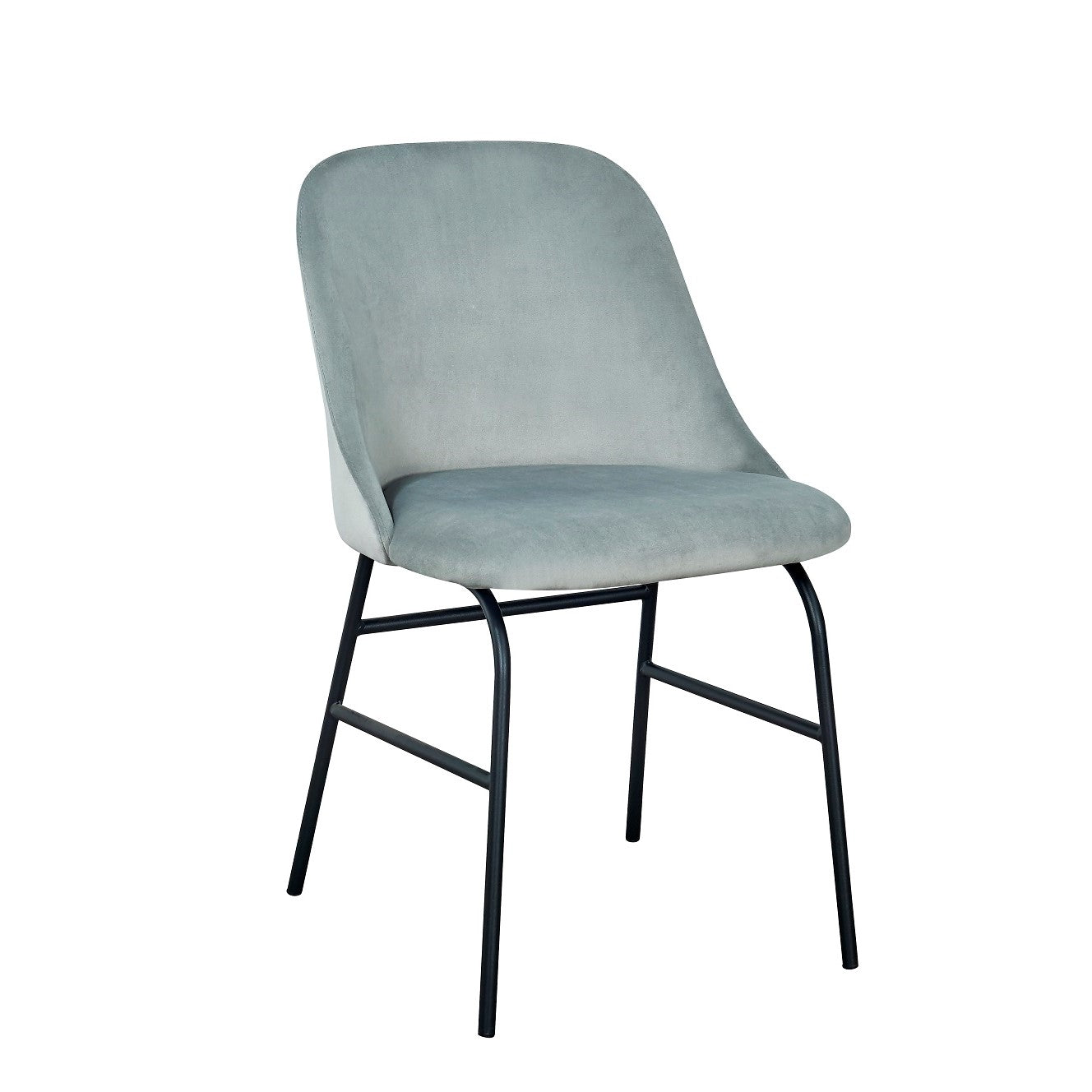 Silla de comedor de terciopelo gris Azalea - Comprar silla de comedor de terciopelo