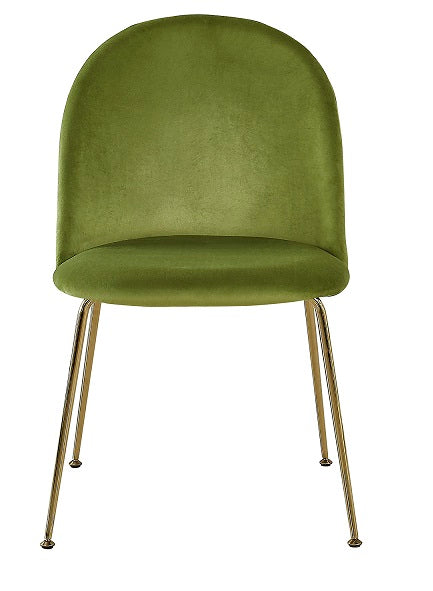 Silla de comedor  tercipelo verde oliva Veza dorado - Comprar silla de comedor de terciopelo
