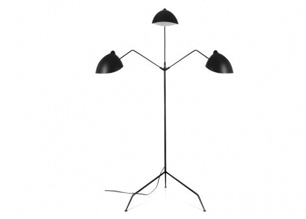 Lámpara de pie diseño Sergi triple - Vintahome
#color_Negro