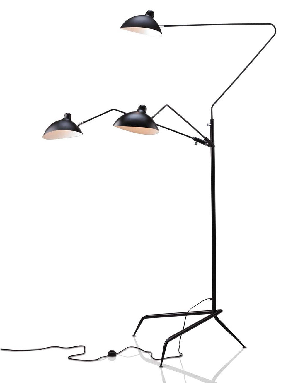 Lámpara de pie diseño Sergi triple - Vintahome
#color_Negro