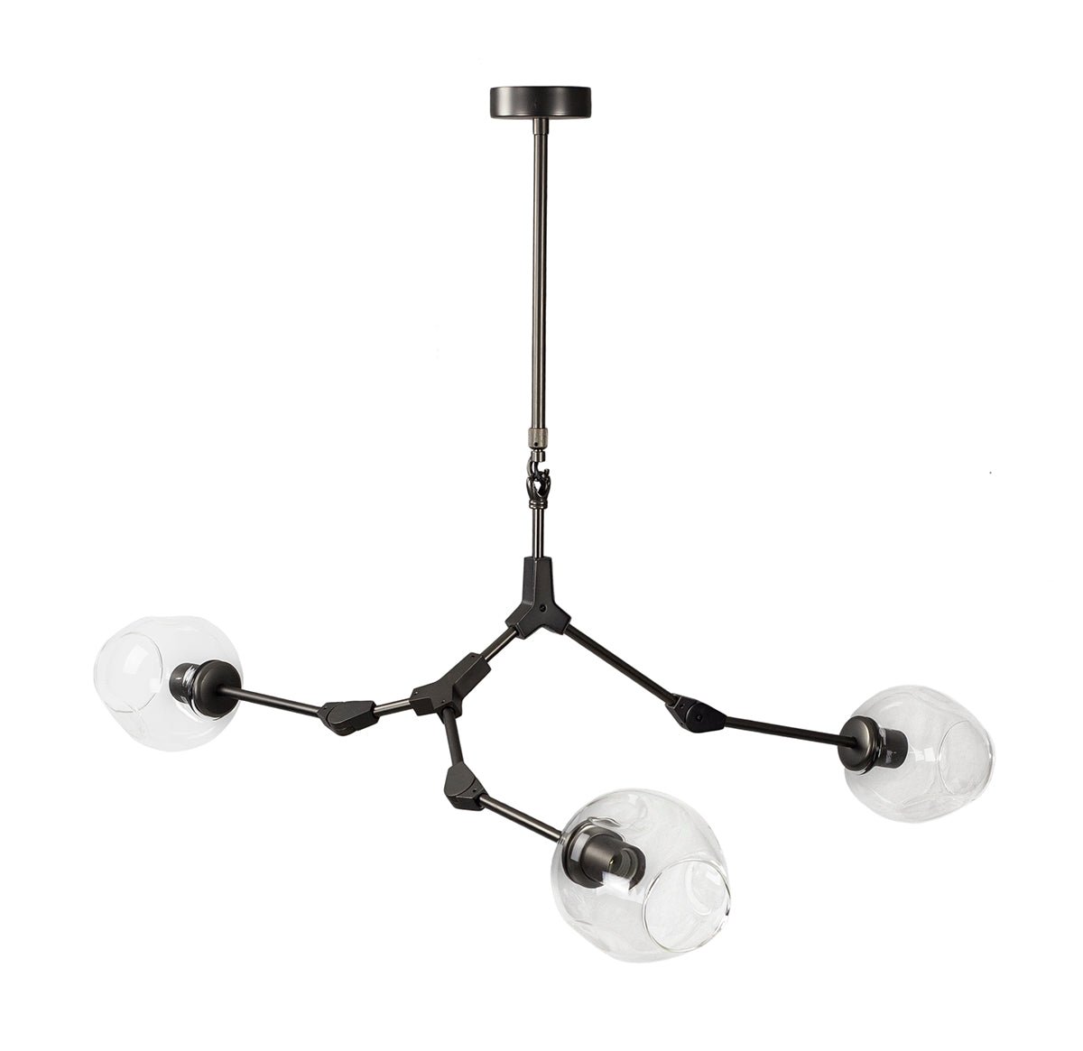 lámpara de techo gris Lindsey 3 Chandelier