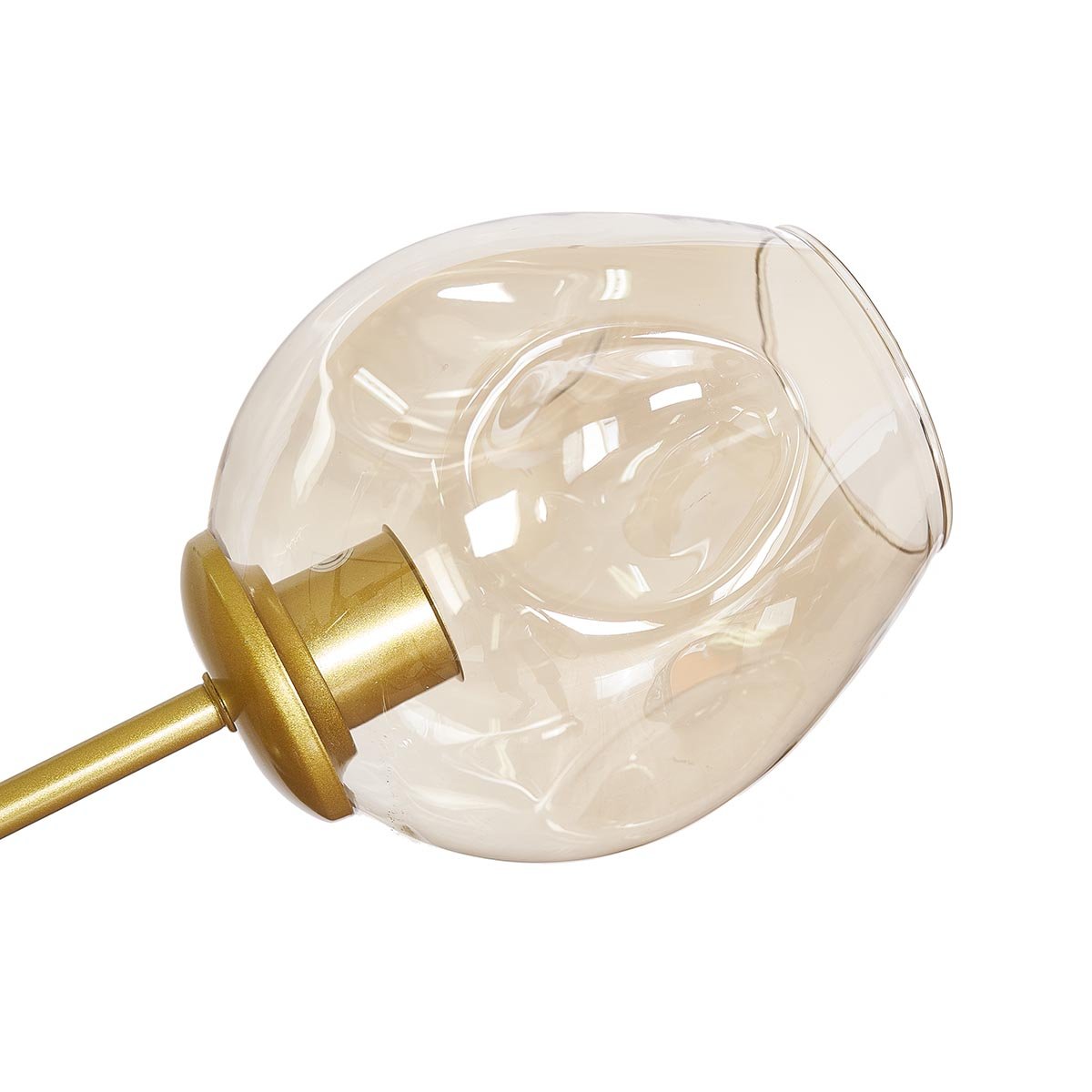 Lámpara de techo 9 brazos acero dorado y cristal oro Chandelier - Vintahome