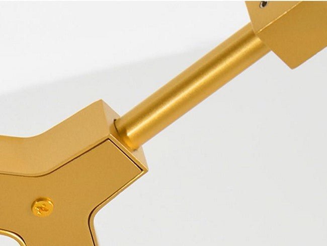 Lámpara de techo 9 brazos acero dorado y cristal oro Chandelier - Vintahome