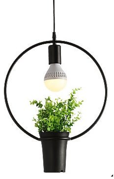 Flowerpot Zwart staal Ronde Solew