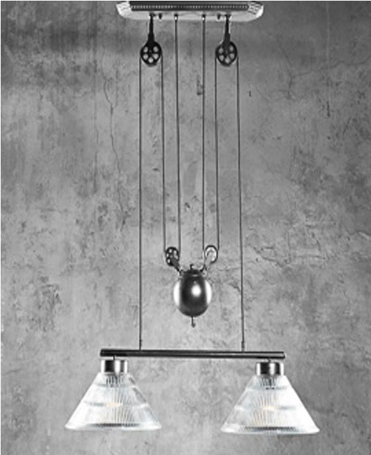 Lámpara de techo Cristal Doble
