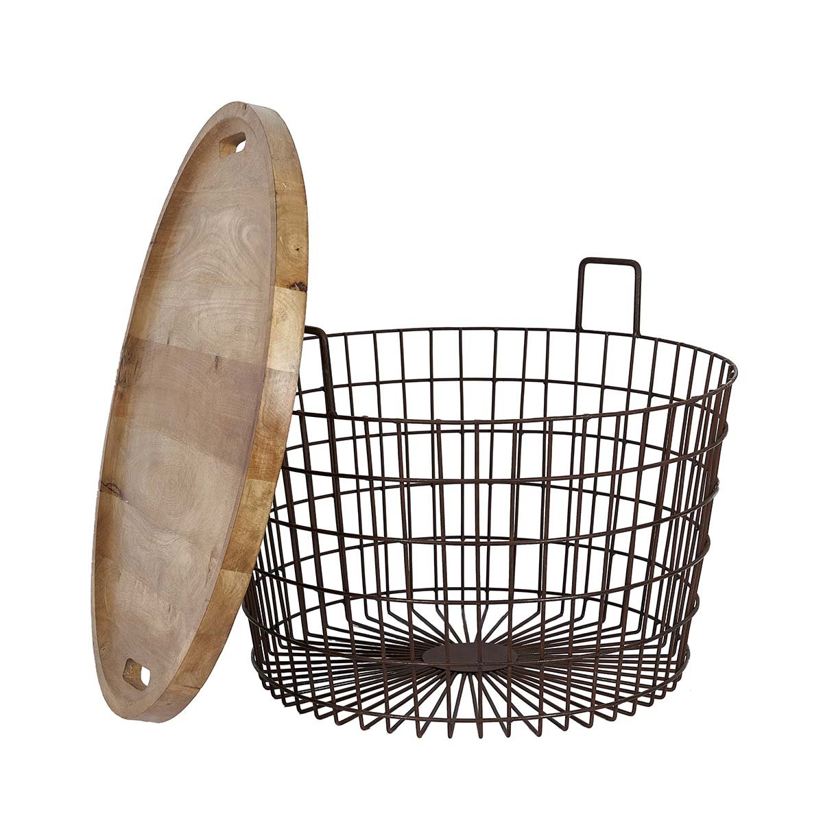 Mesa auxiliar redonda vintage 78cm Montana