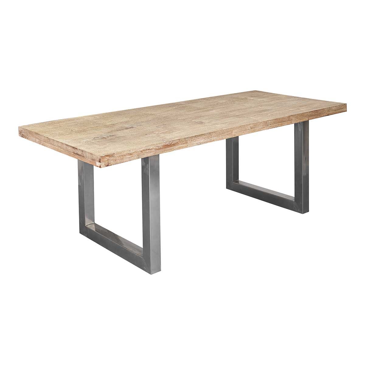 Table à manger 220 cm bois et acier Palma