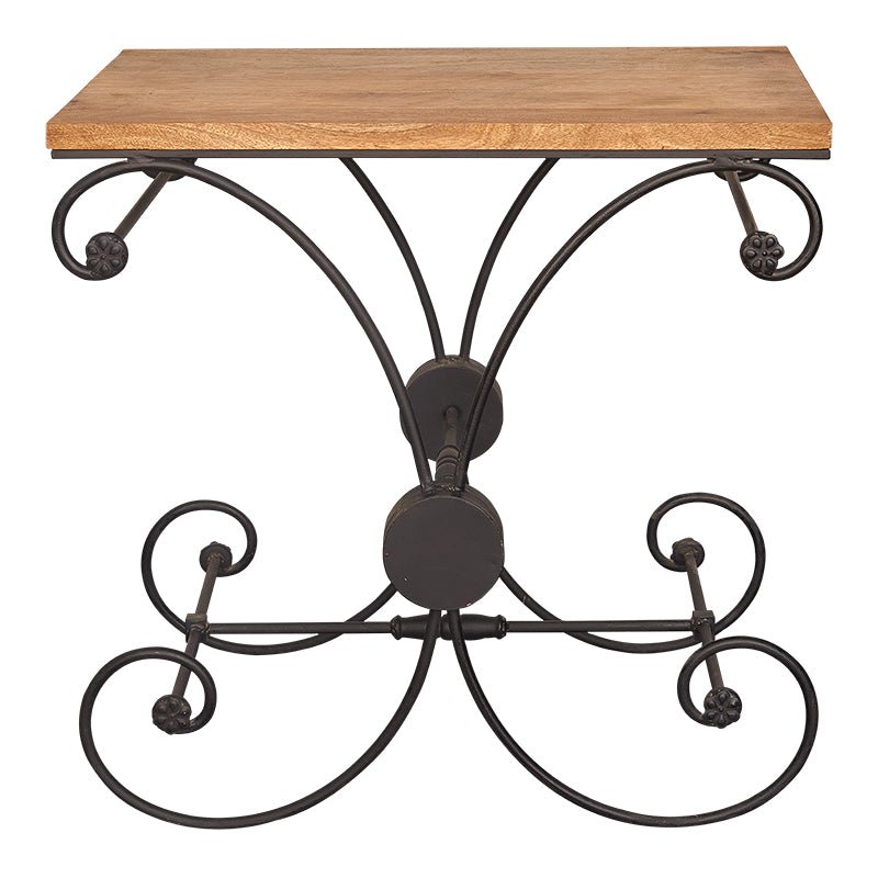 Table industrielle fer forgé et bois ORUS