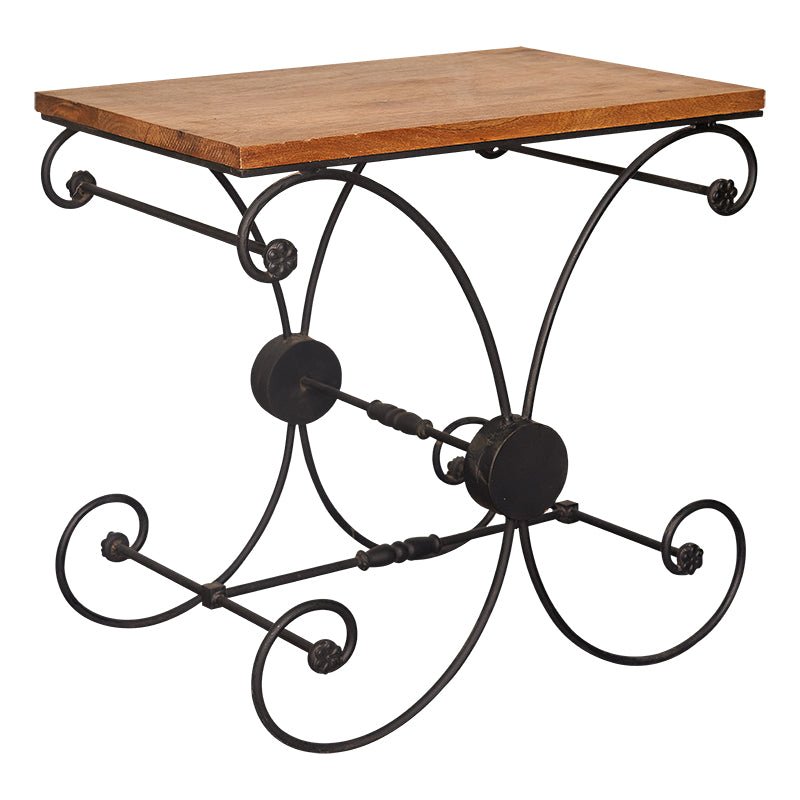 Table industrielle fer forgé et bois ORUS
