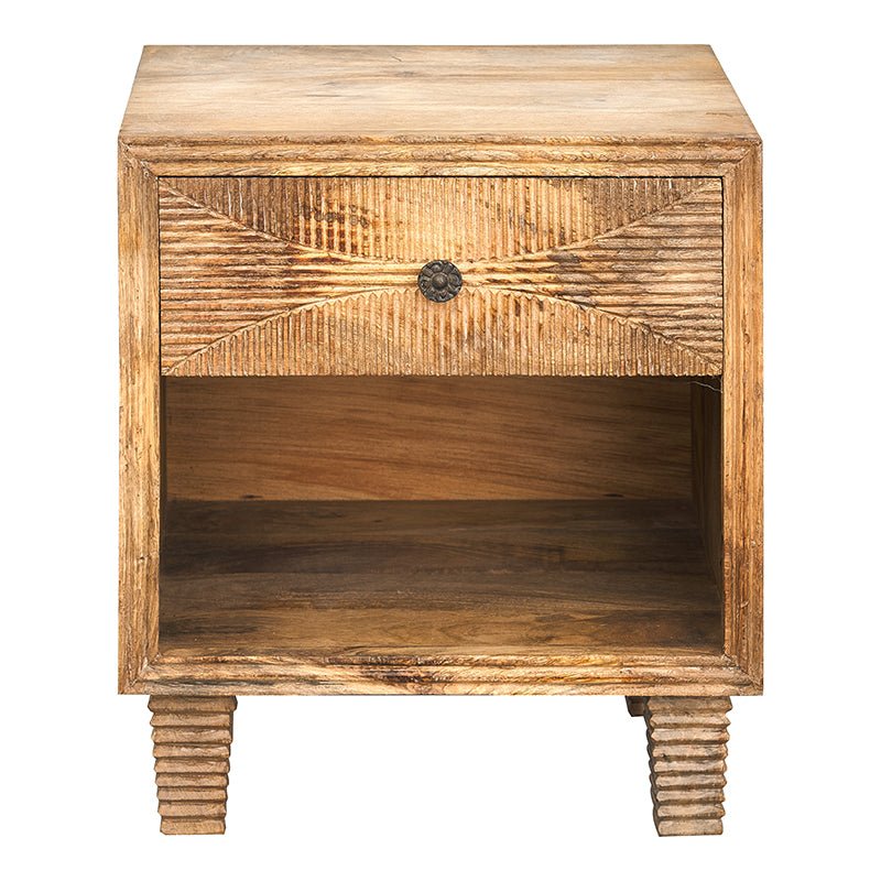 Mesita  de noche madera  mango Lumier