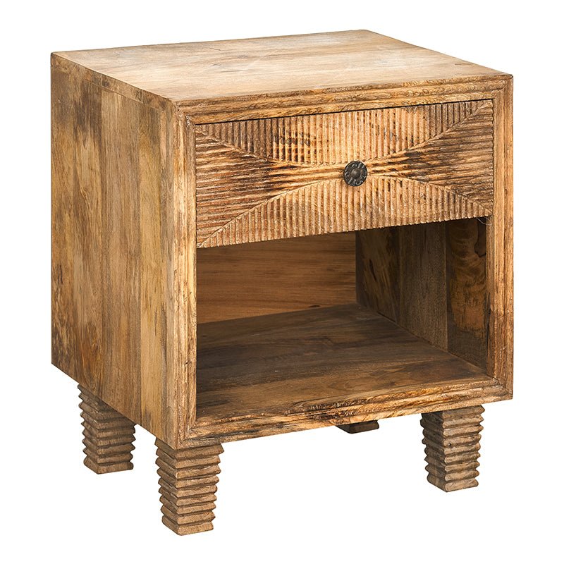 Mesita  de noche madera  mango Lumier