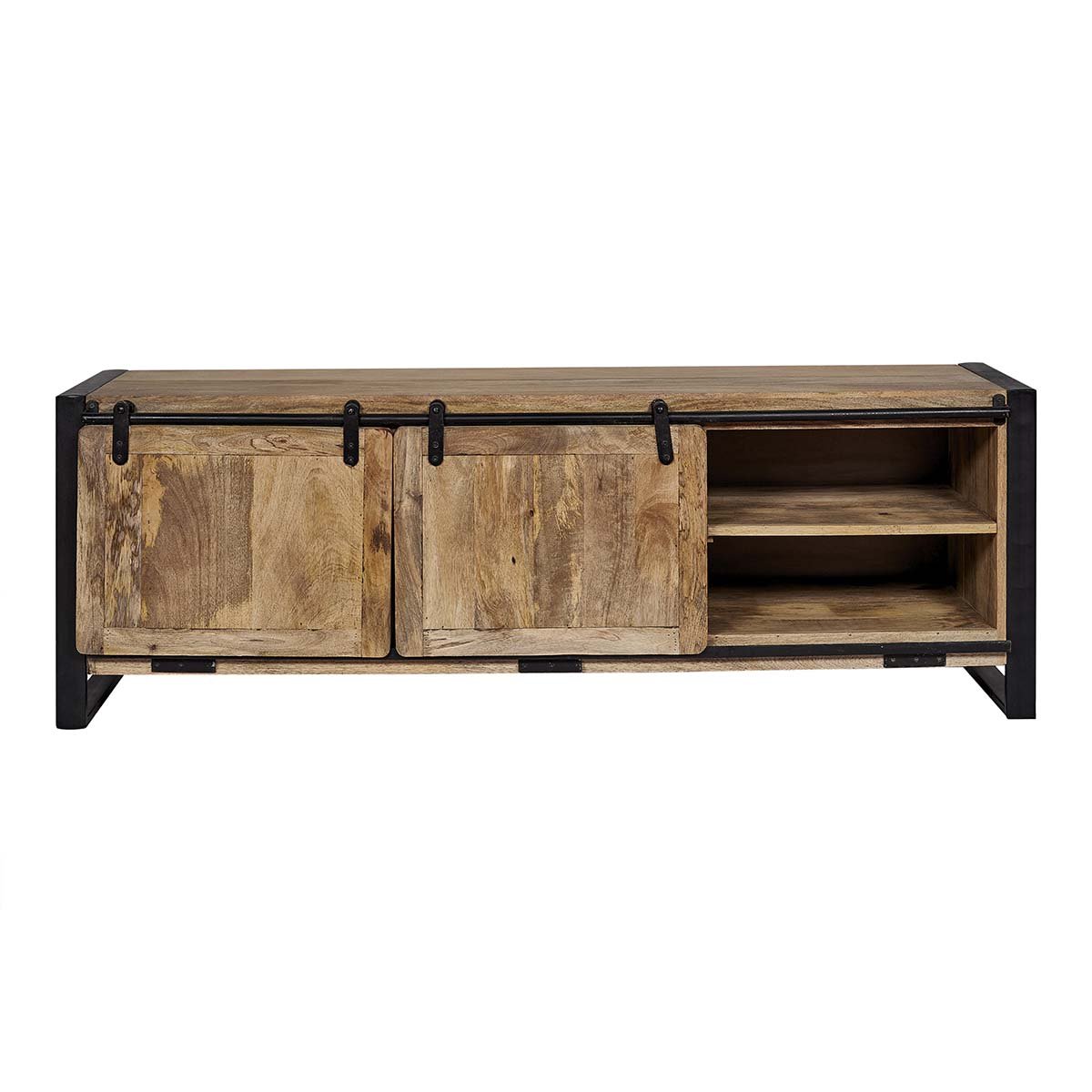 Mueble de televisión de madera y acero Rony