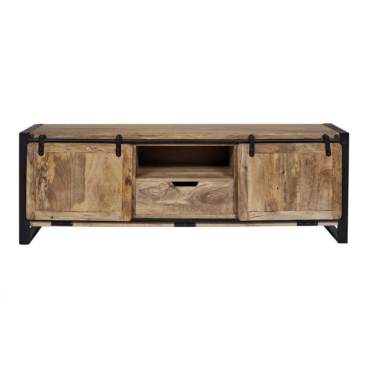 Mueble de televisión de madera y acero Rony