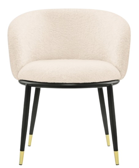 Silla de comedor de terciopelo gris Enid - Comprar silla de comedor de terciopelo
