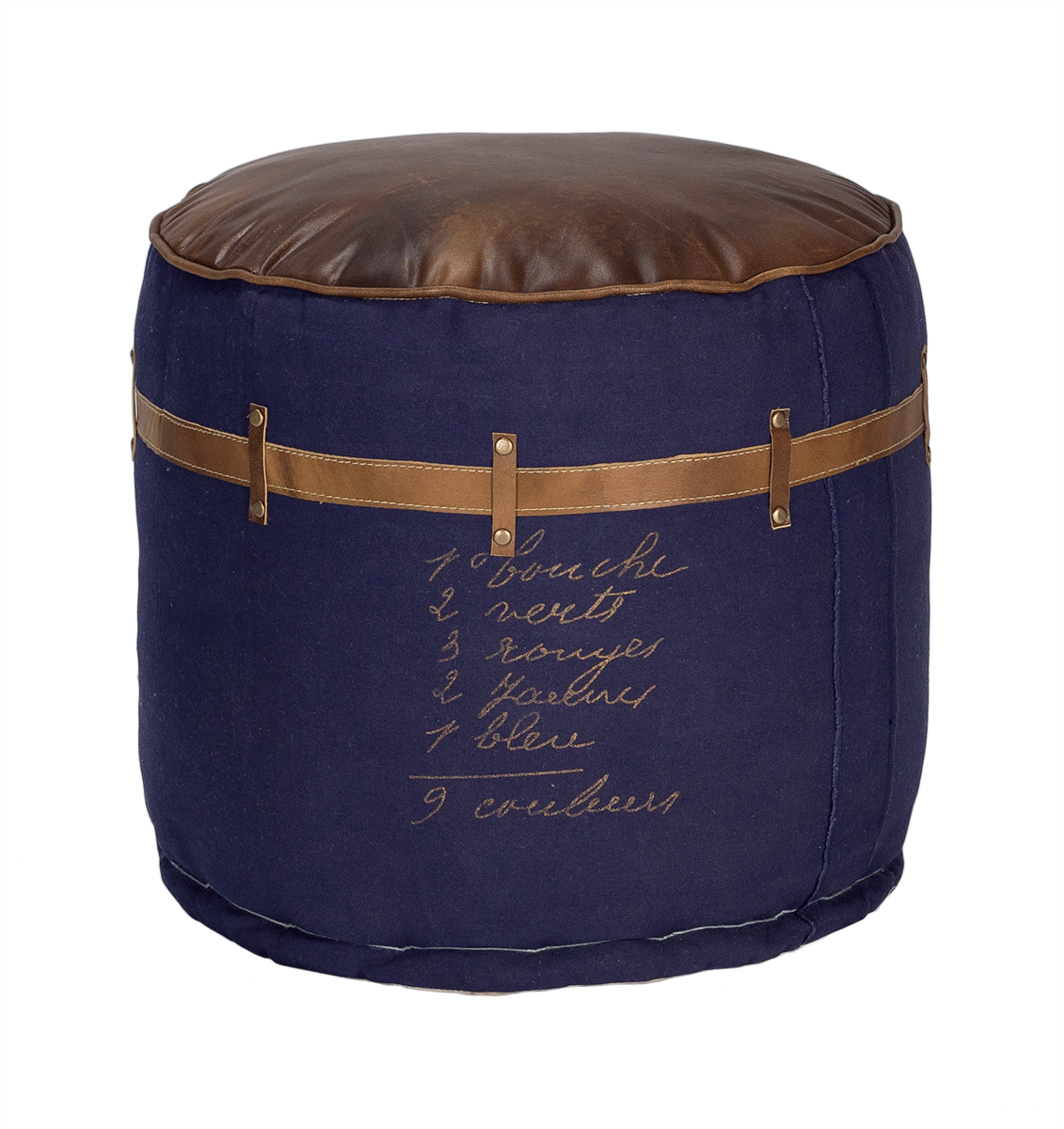 Puff Vintage Blue Vintahome Puff Vintage Blue Vintahome