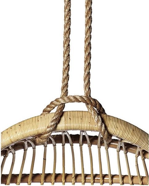 Fauteuil suspendu rotin naturel tressé Tanzanie