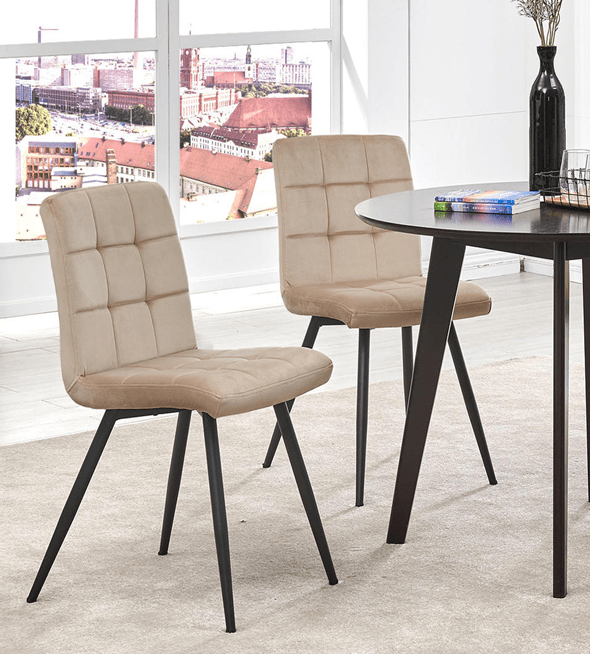 Chaise de salle à manger en velours Blackbird