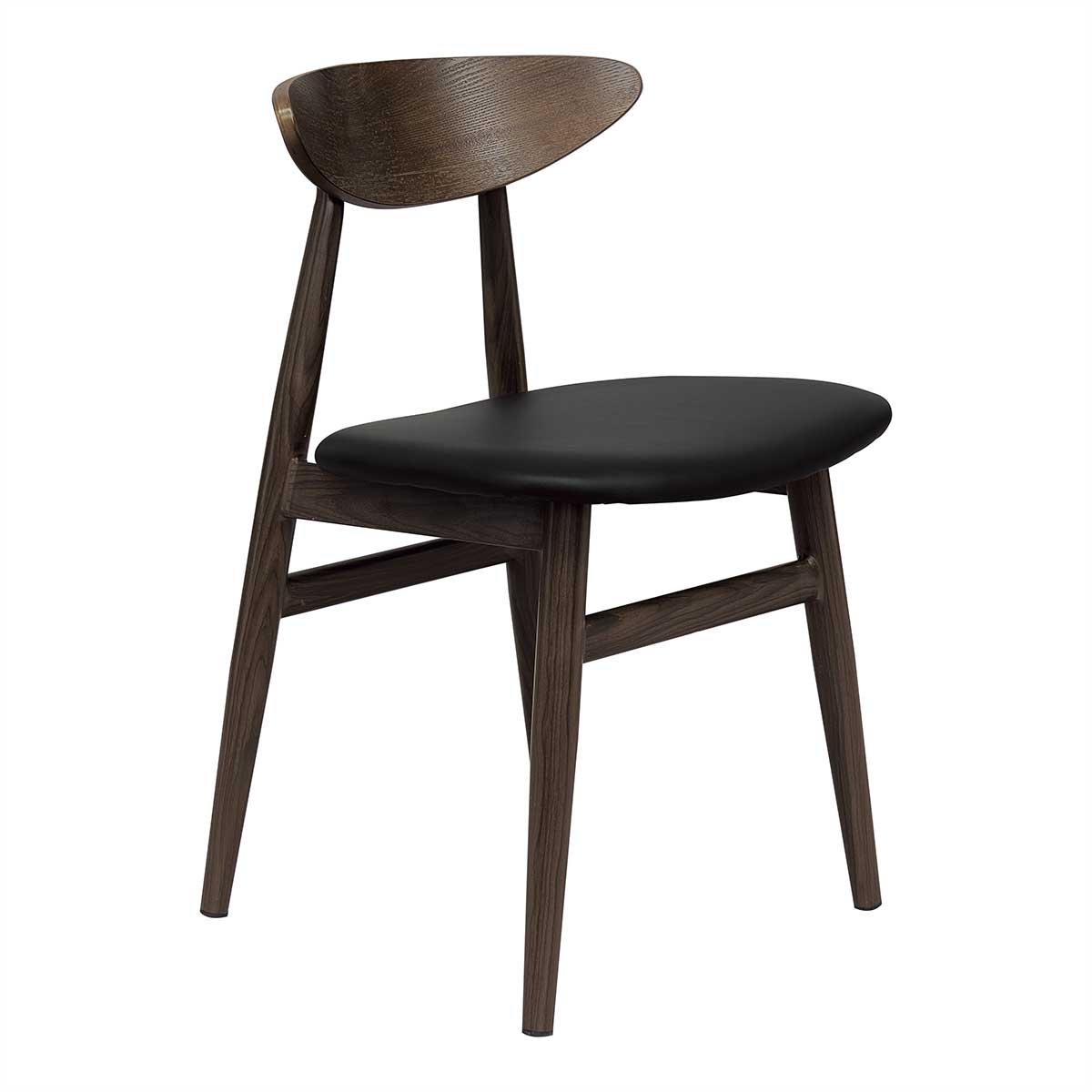Chaise de salle à manger de style danois Dalma en noyer