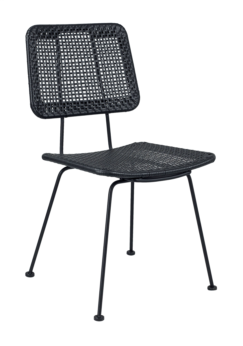 Silla comedor rattan Nadia negro
