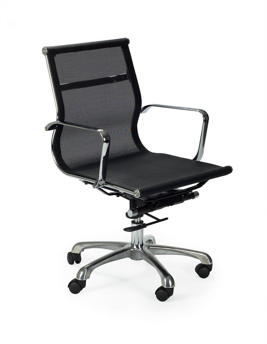 Silla River malla respaldo bajo
#color_Negro