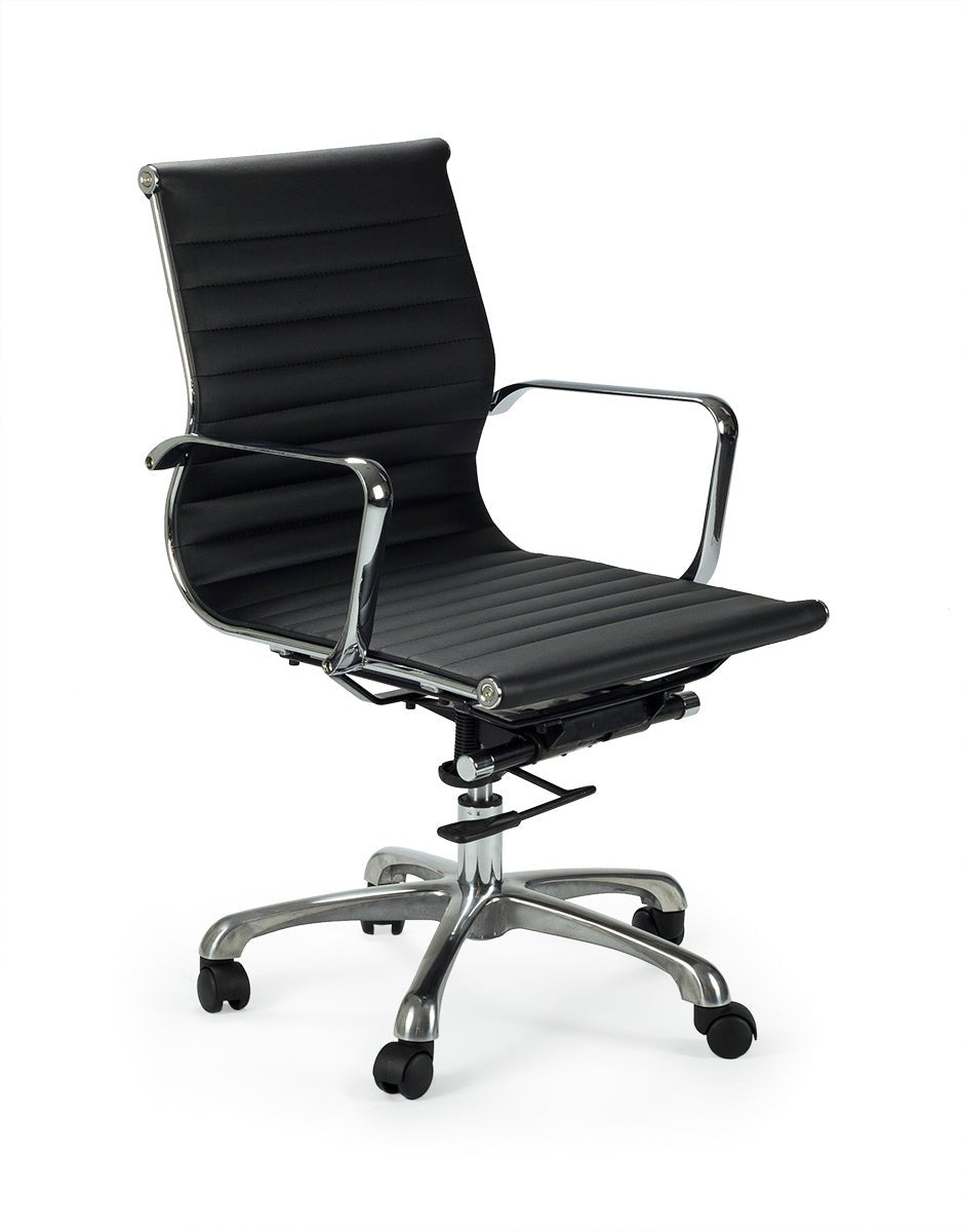 Silla River Tapizada  respaldo bajo
#color_Negro