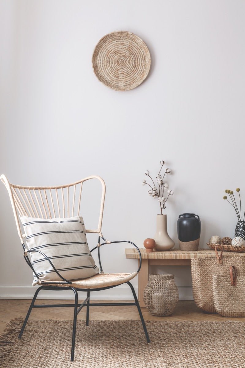 Silla de rattan con brazos sintético Butterfly - Vintahome