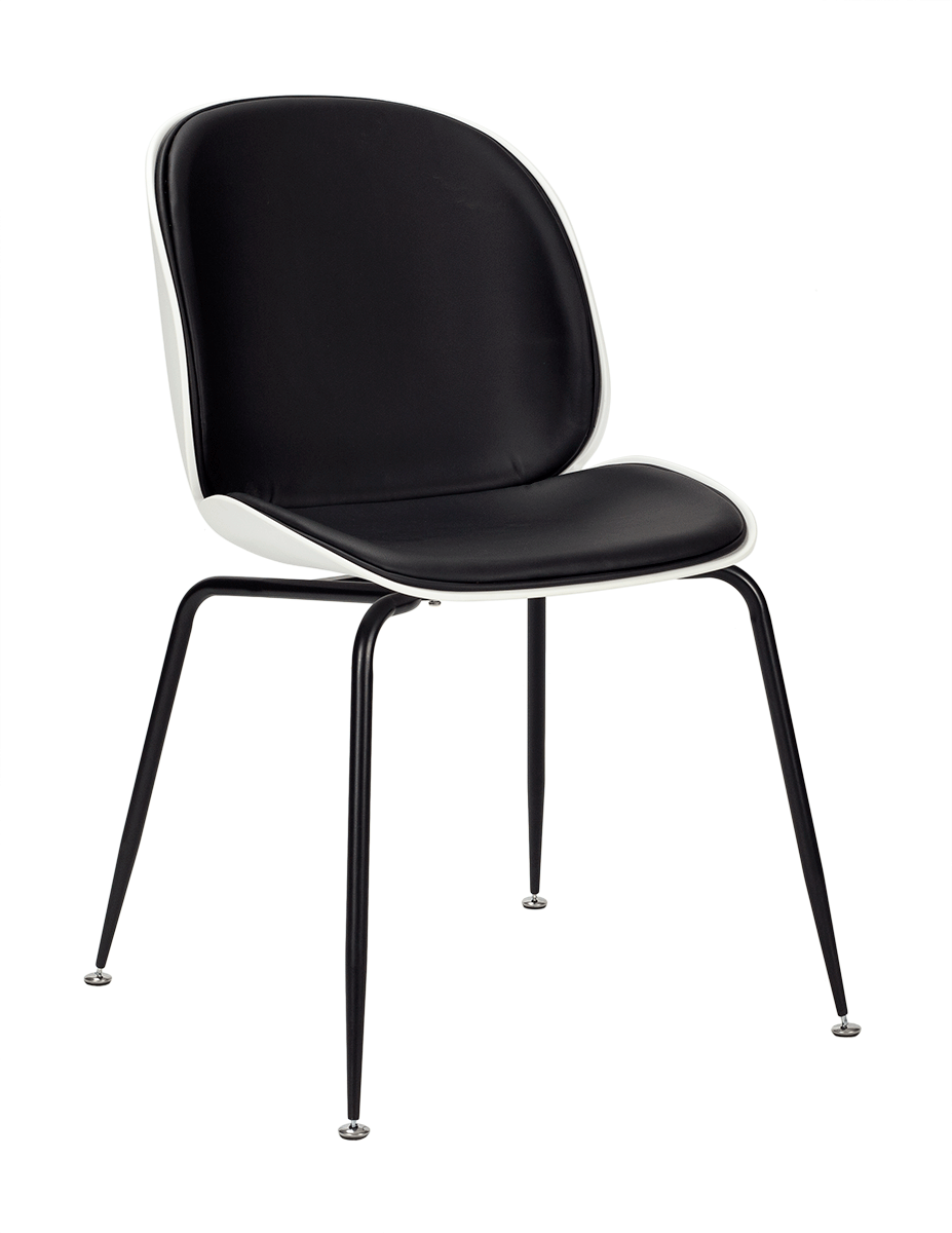 Silla diseño Beet imitacion piel Negro
