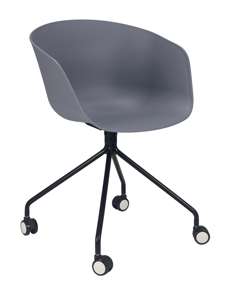 Silla de oficina con ruedas Robert
#color_Gris Topo