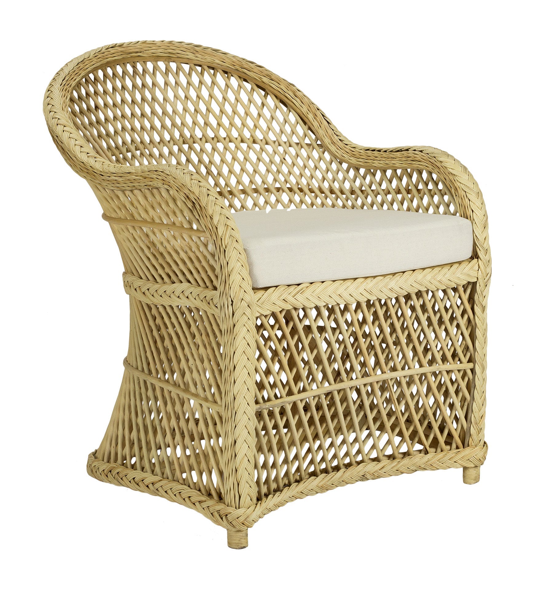 Sillón con brazos ratán natural trenzado Abisinia - Vintahome