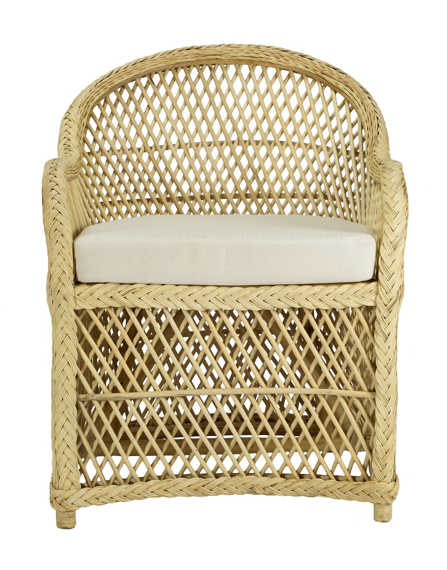 Sillón con brazos ratán natural trenzado Abisinia - Vintahome