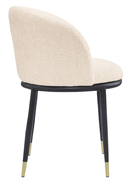Dining fauteuil fabric bouclé ivoor enid
