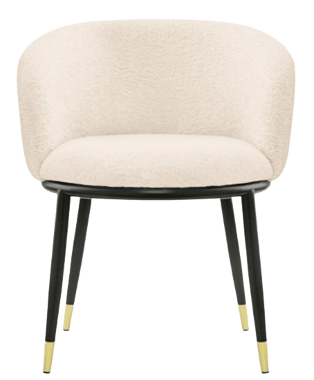 Silla de comedor de terciopelo gris Enid - Comprar silla de comedor de terciopelo

