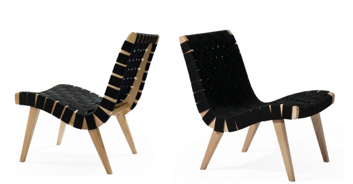 Sillón de diseño madera relax con ottoman