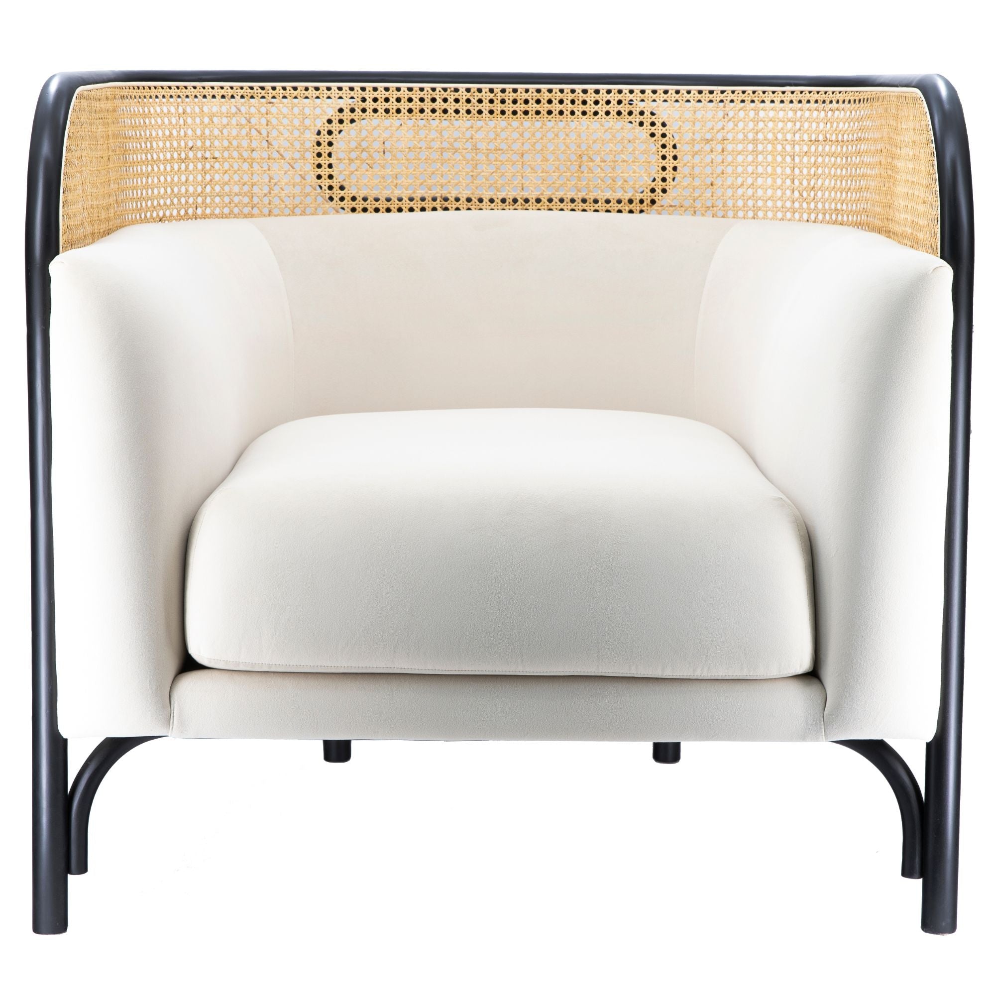 Sillón de ratán y madera lacado Dayana - Vintahome