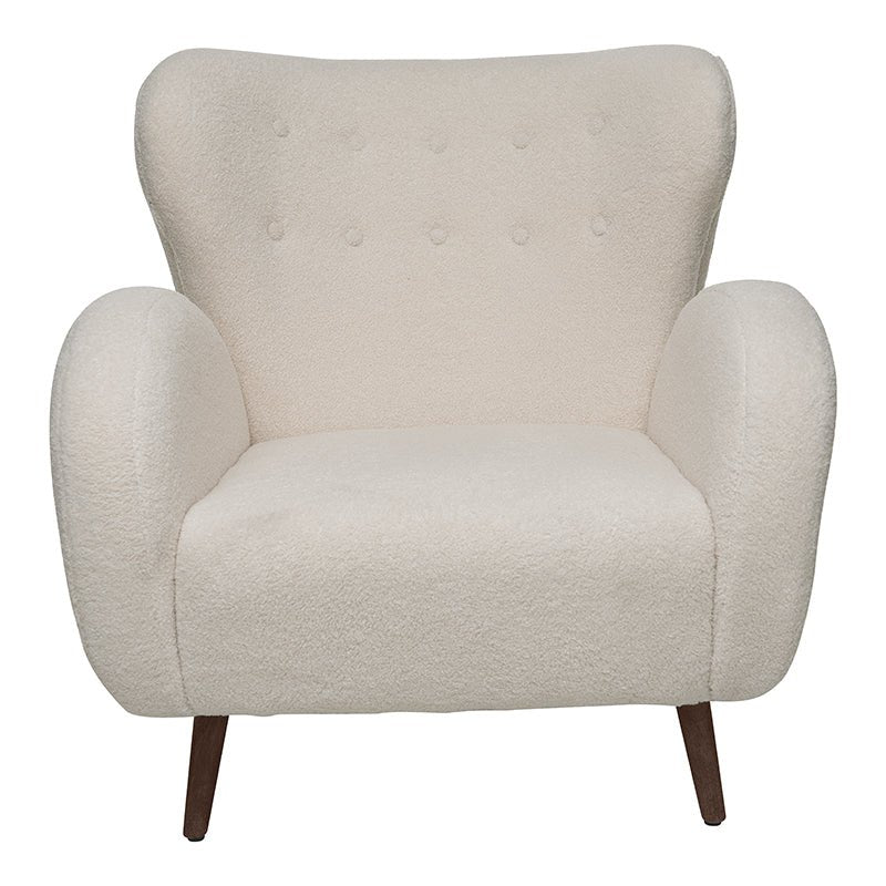 Sillón escandinavo tejido Bouclé Fleming - Vintahome