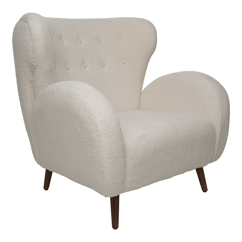 Sillón escandinavo tejido Bouclé Fleming - Vintahome