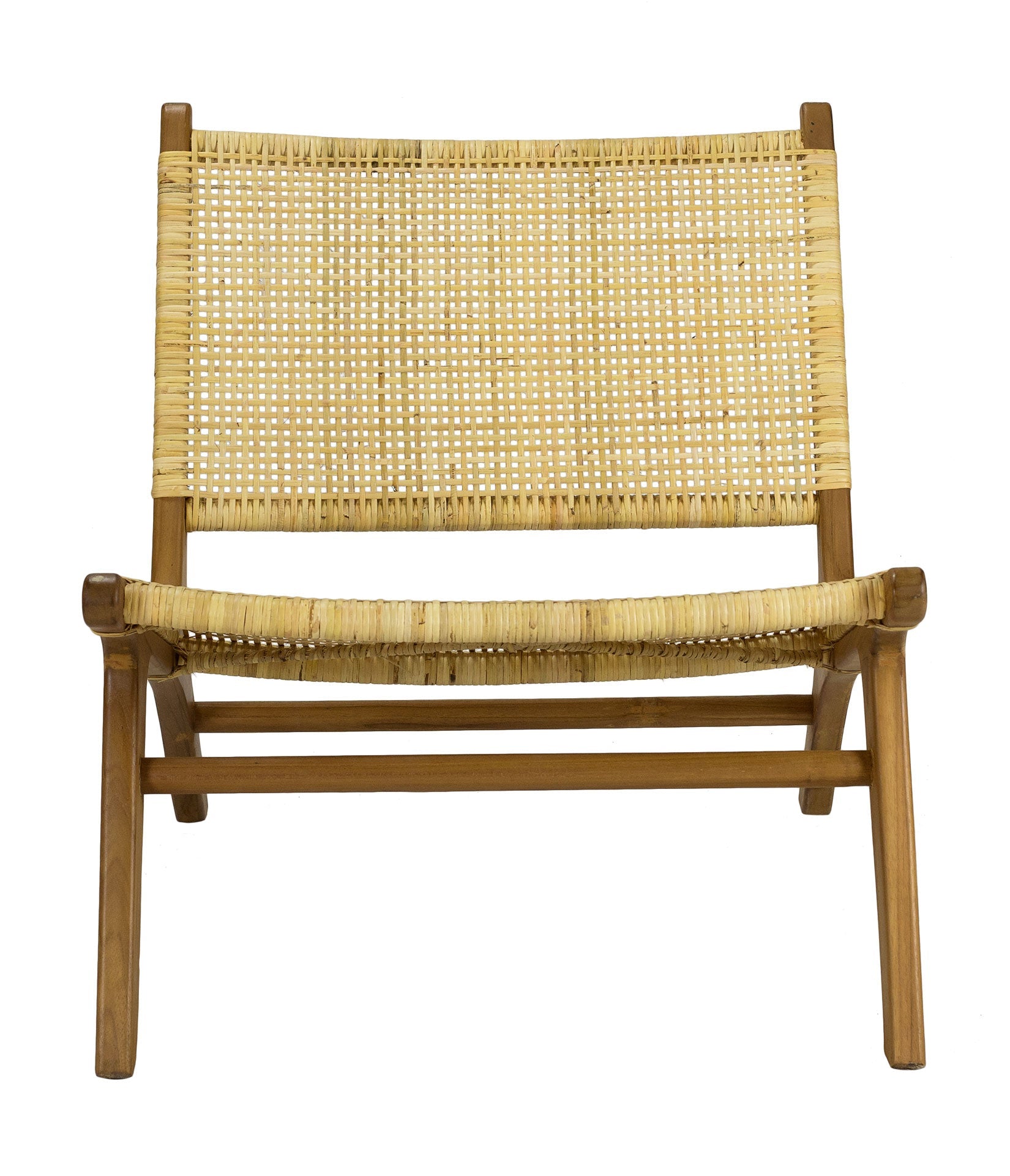 Sillón relax madera de teca y rattán natural Vaiana - Vintahome
