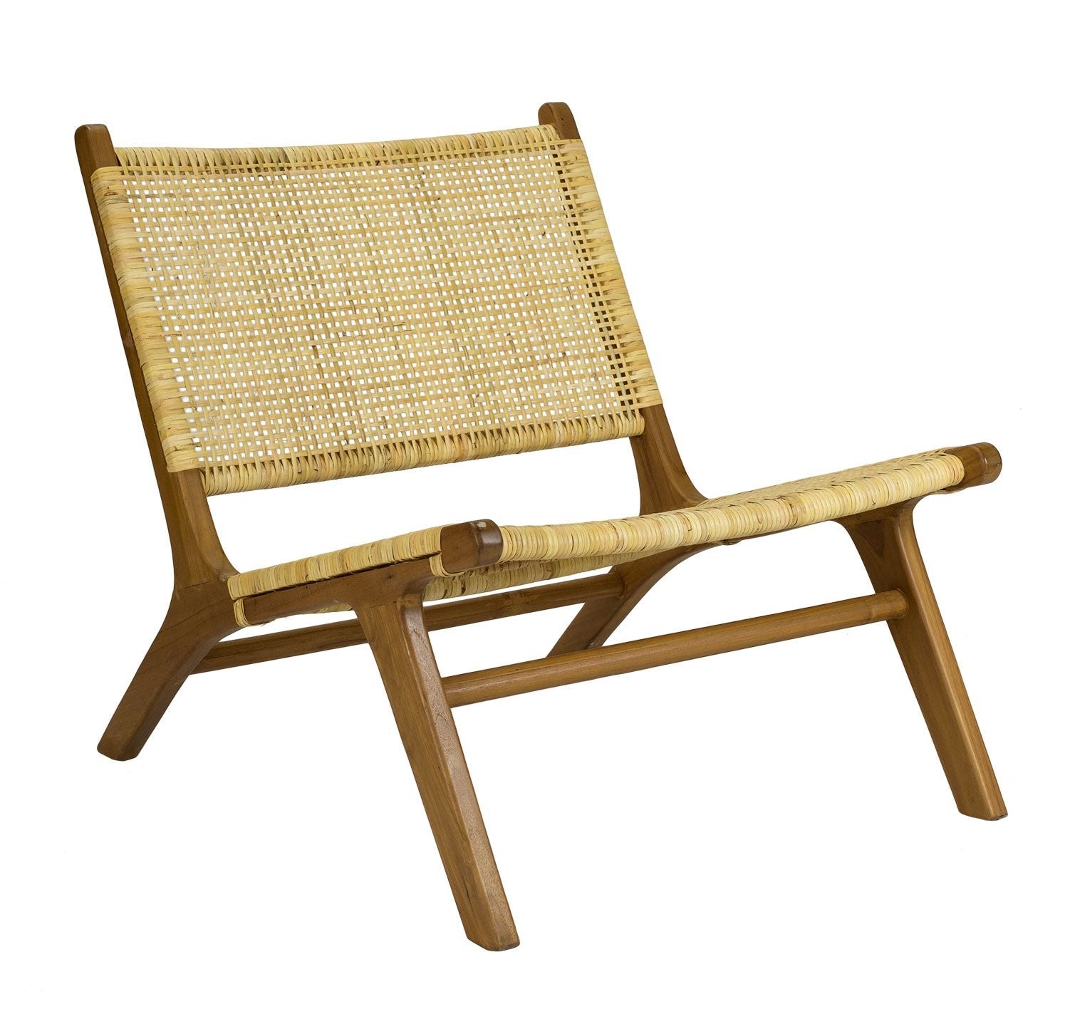Sillón relax madera de teca y rattán natural Vaiana - Vintahome