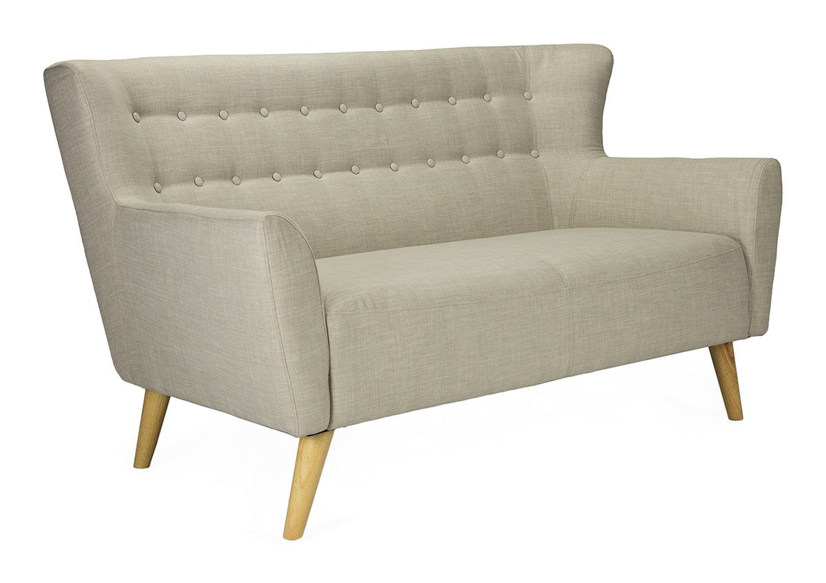 Sofá nórdico 2 plazas Vera beige - Vintahome
