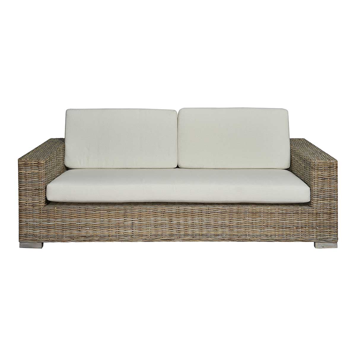 Sofá ratán natural 3 plazas Santorini - Vintahome