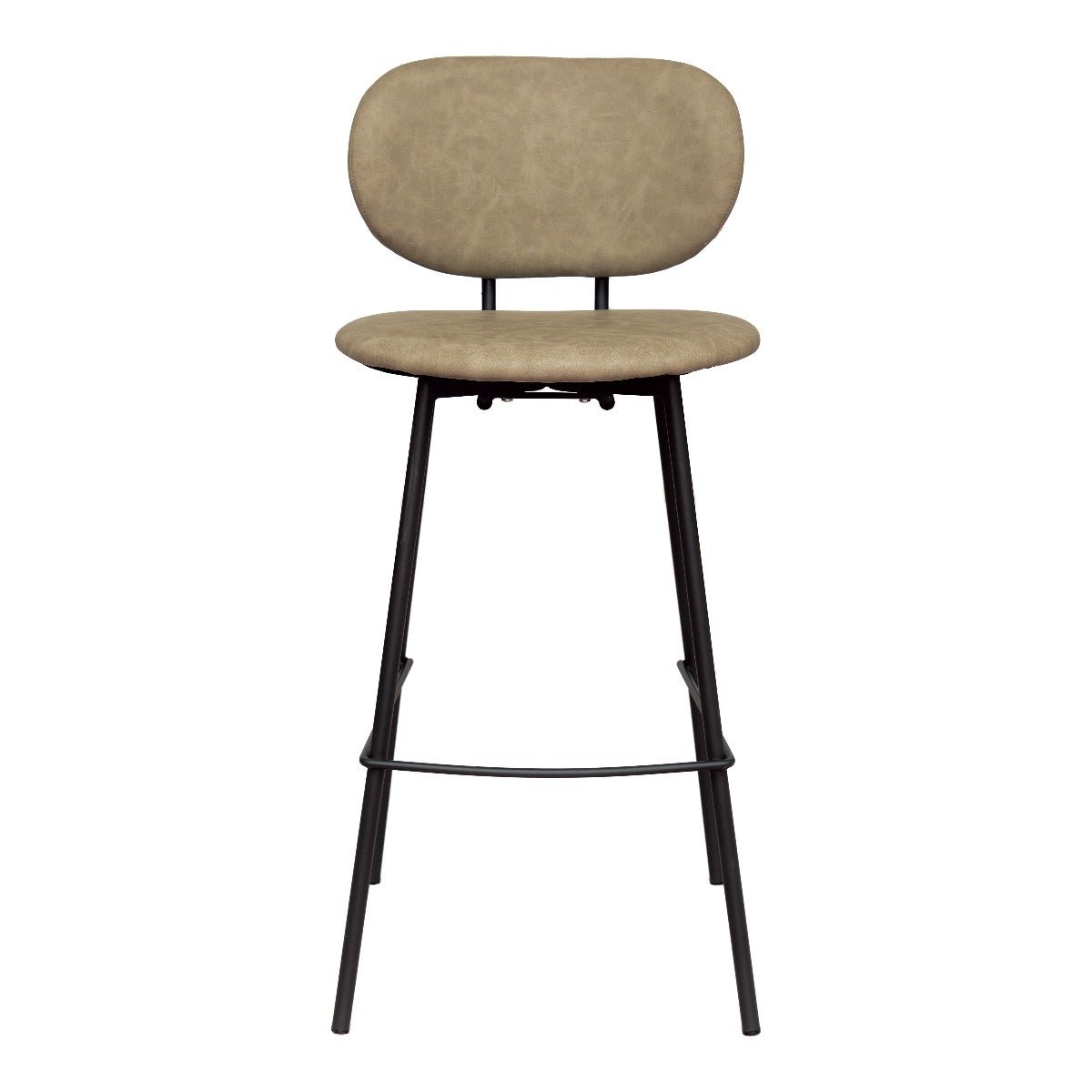 Tabouret de bar similicuir beige H75cm Delta 