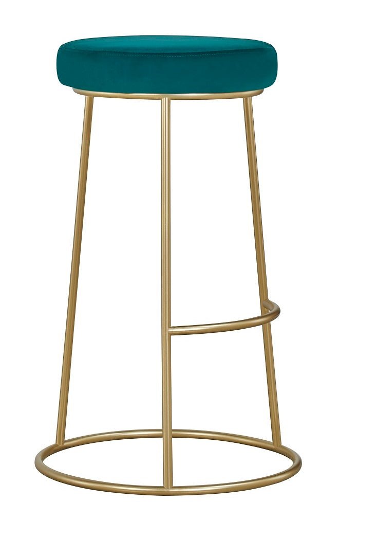 Tabouret de bar velours vert H75 cm California