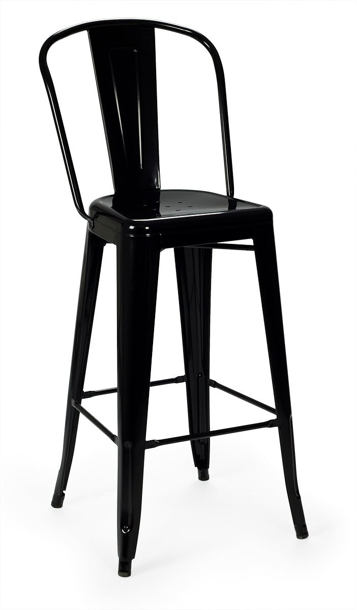 Taburete de bar Tolux Respaldo alto - Vintahome
#color_Negro